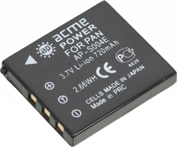 Аккумулятор (батарейный блок) для фотокамеры Acmepower AP-S004E 600mAh 3.7V Li-Ion