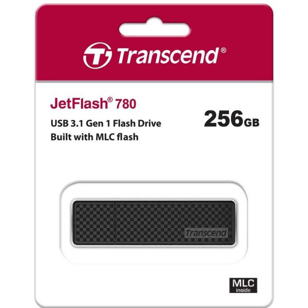 Флешка Transcend JetFlash 780 256Гб черный и серебристый