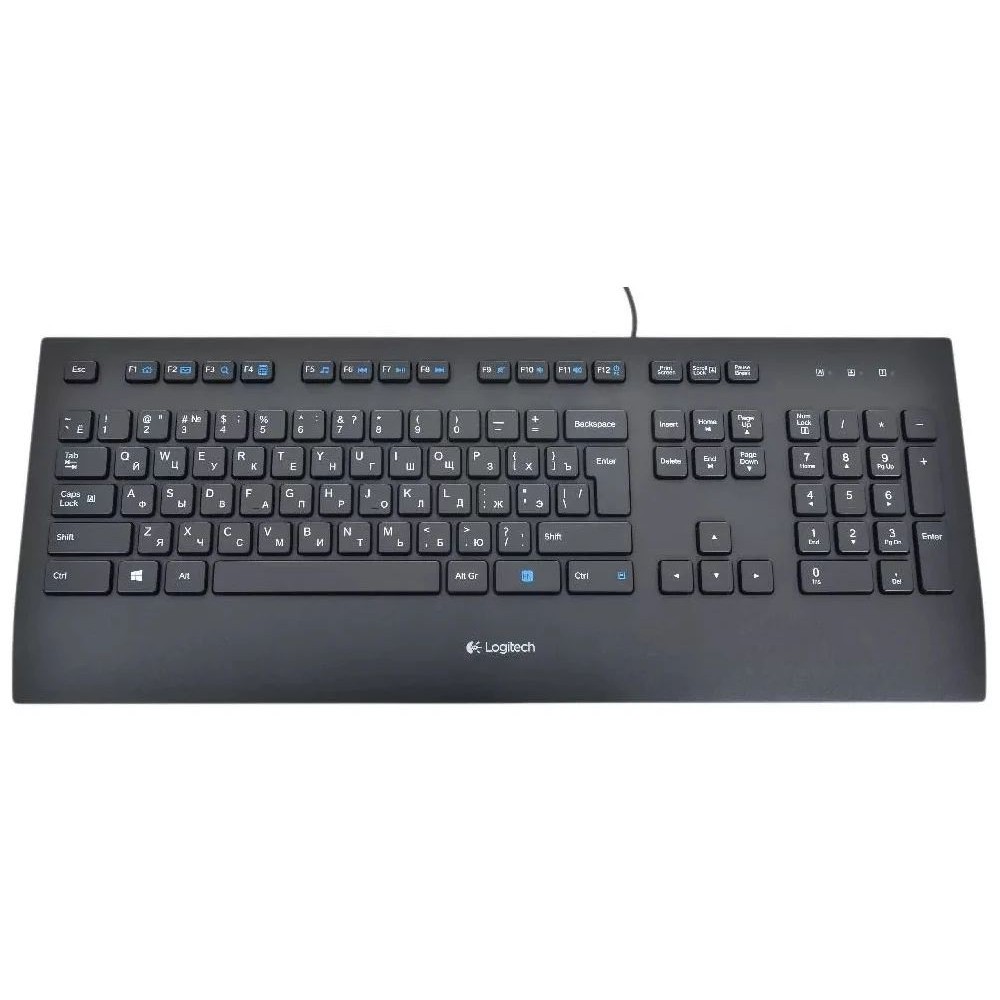 Клавиатура проводная Logitech K280e черный