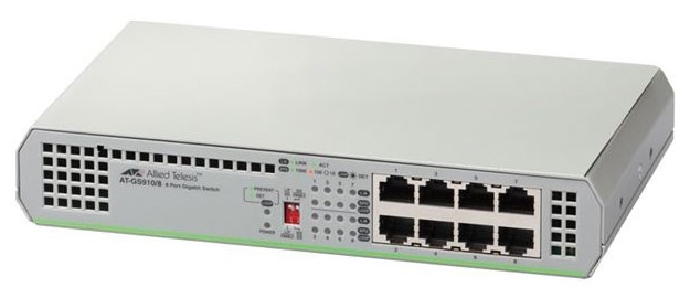 Коммутатор Allied Telesis AT-GS910/8-50 8x10/100/1000 Мбит/сек, неуправляемый