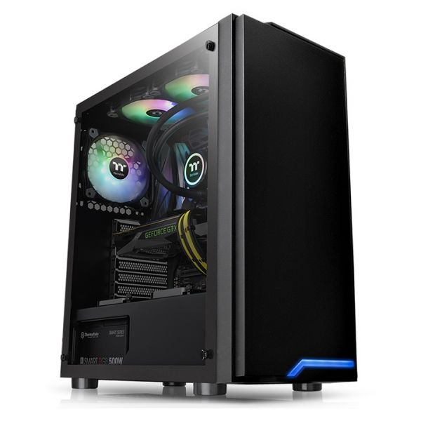 Корпус Thermaltake H100 TG Midi-Tower черный ca-1l4-00m1wn-02