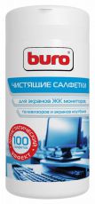 Салфетки Buro BU-Tscreen, 100 шт для экранов мониторов/плазменных/ЖК телевизоров/ноутбуков туба 100шт влажных